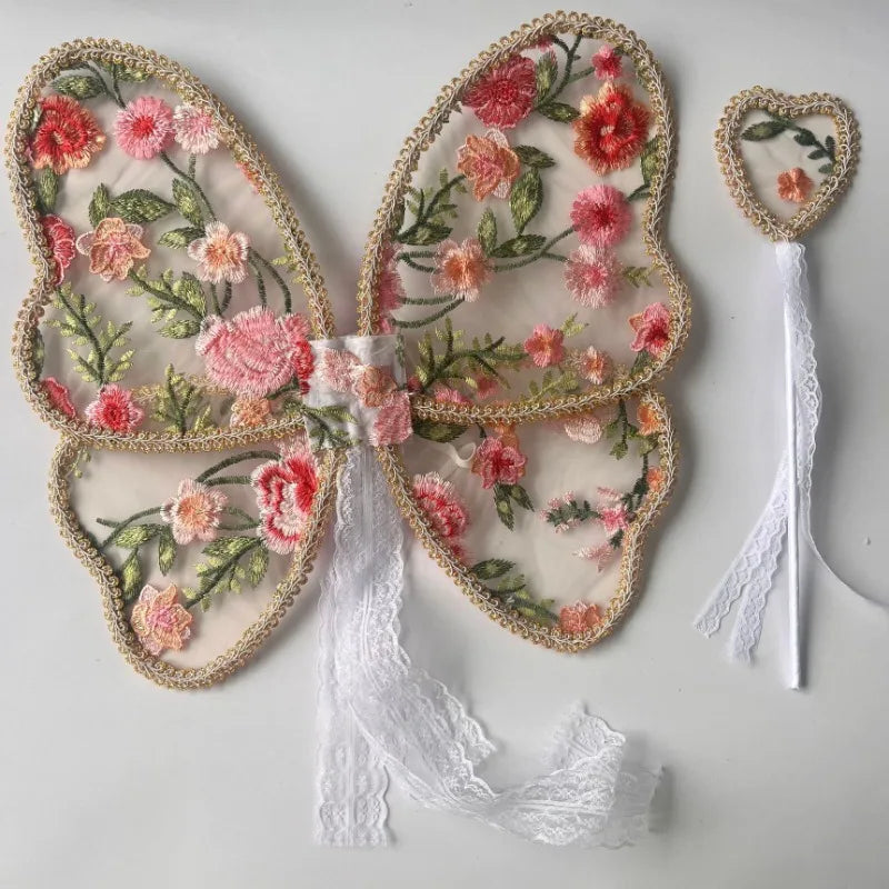 Embroidered Fairy Wings Fairy Wand Photo Props Costume Accessories