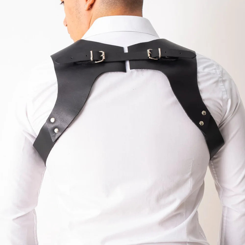 Men's Leather Bracers Harness Suspender Belts