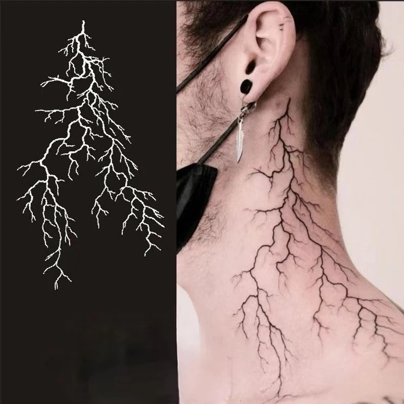 Temporary Tattoo Sticker Arm Neck Fissured Blood Vessels