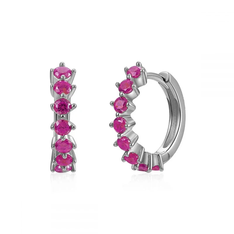 Colourful Zircon Gold Stud Earrings Mix'n'Match
