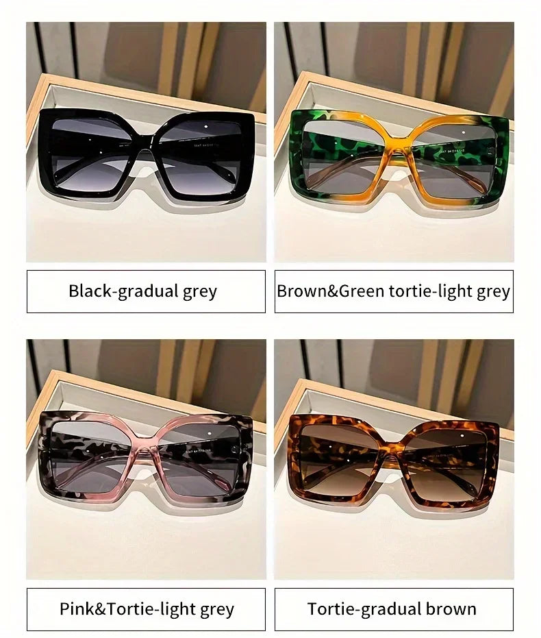 Astrid's Oversized Square Sunglasses with Gradient Lenses