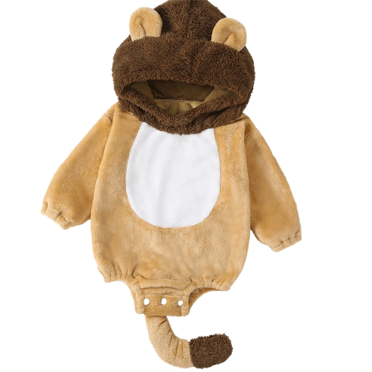 Winnie The Poo Costumes Baby Boys Girls Flannel Hooded Romper