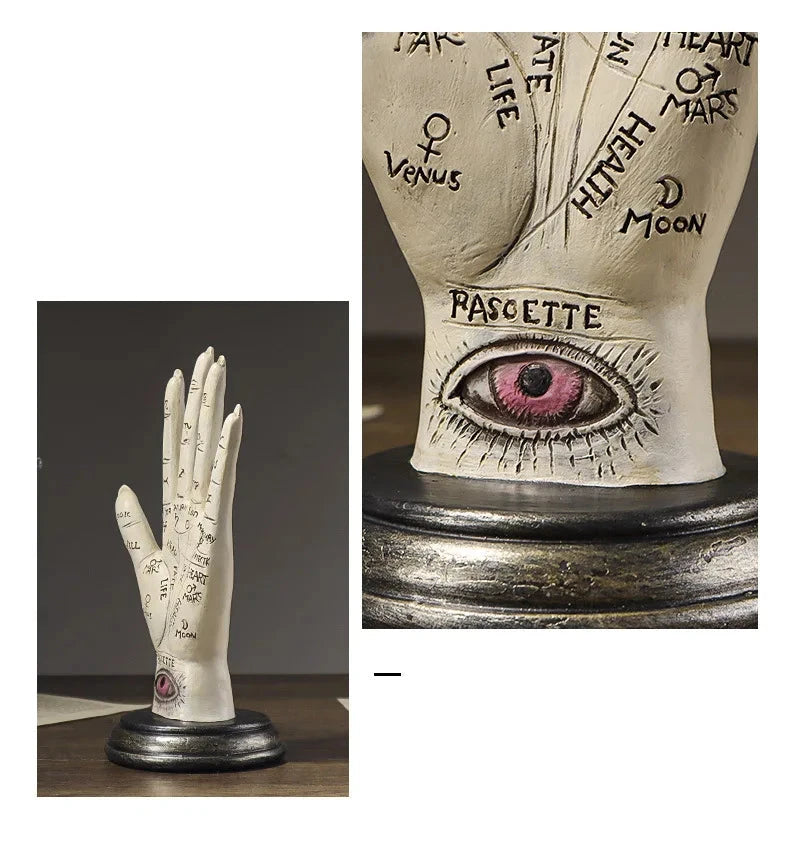 Hand of God Palmistry Statue Devil's Hand Demonic Figurine Halloween Decorations Dark Academia Home Decor