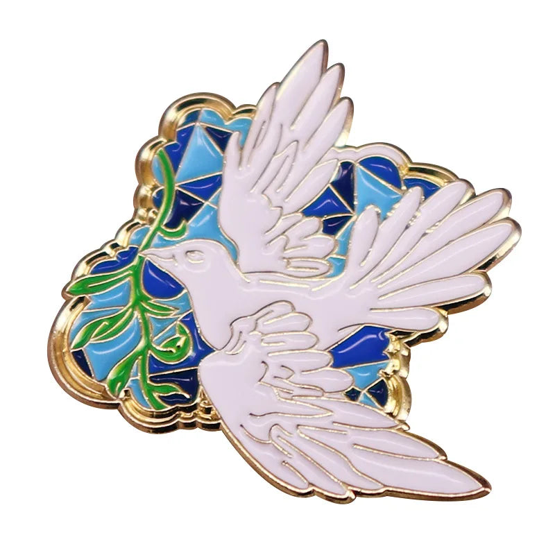 Peace Dove Symbol of Peace, Friendship, Unity and Sanctity Badge Enamel Pin
