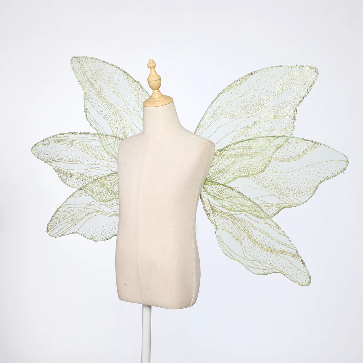 Green Glitter Butterfly Wings Fairy Cosplay