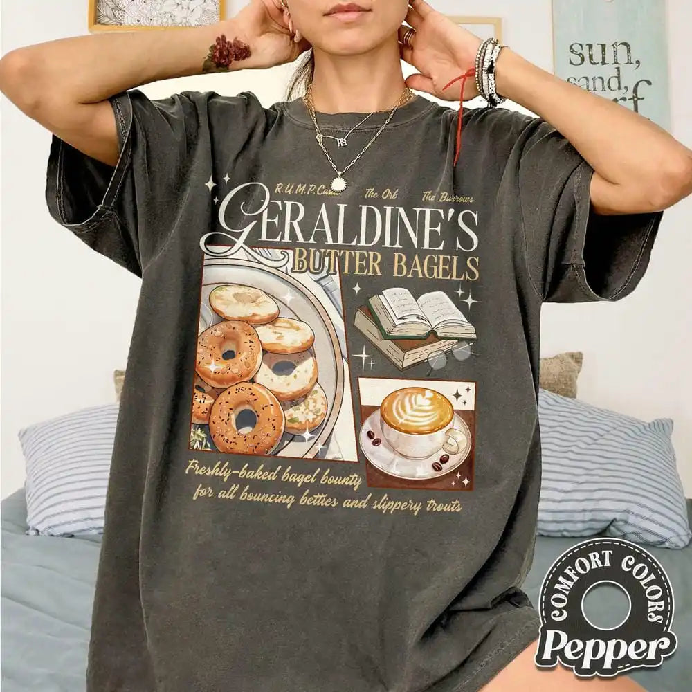 Geraldine's Buttery Bagels Zodiac Academy Book Lovers T-Shirt