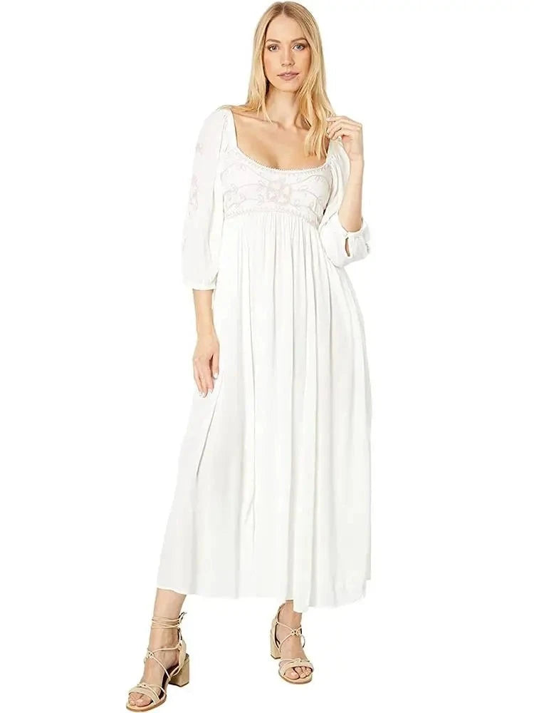 Nerissa's Boho Embroidered Dress