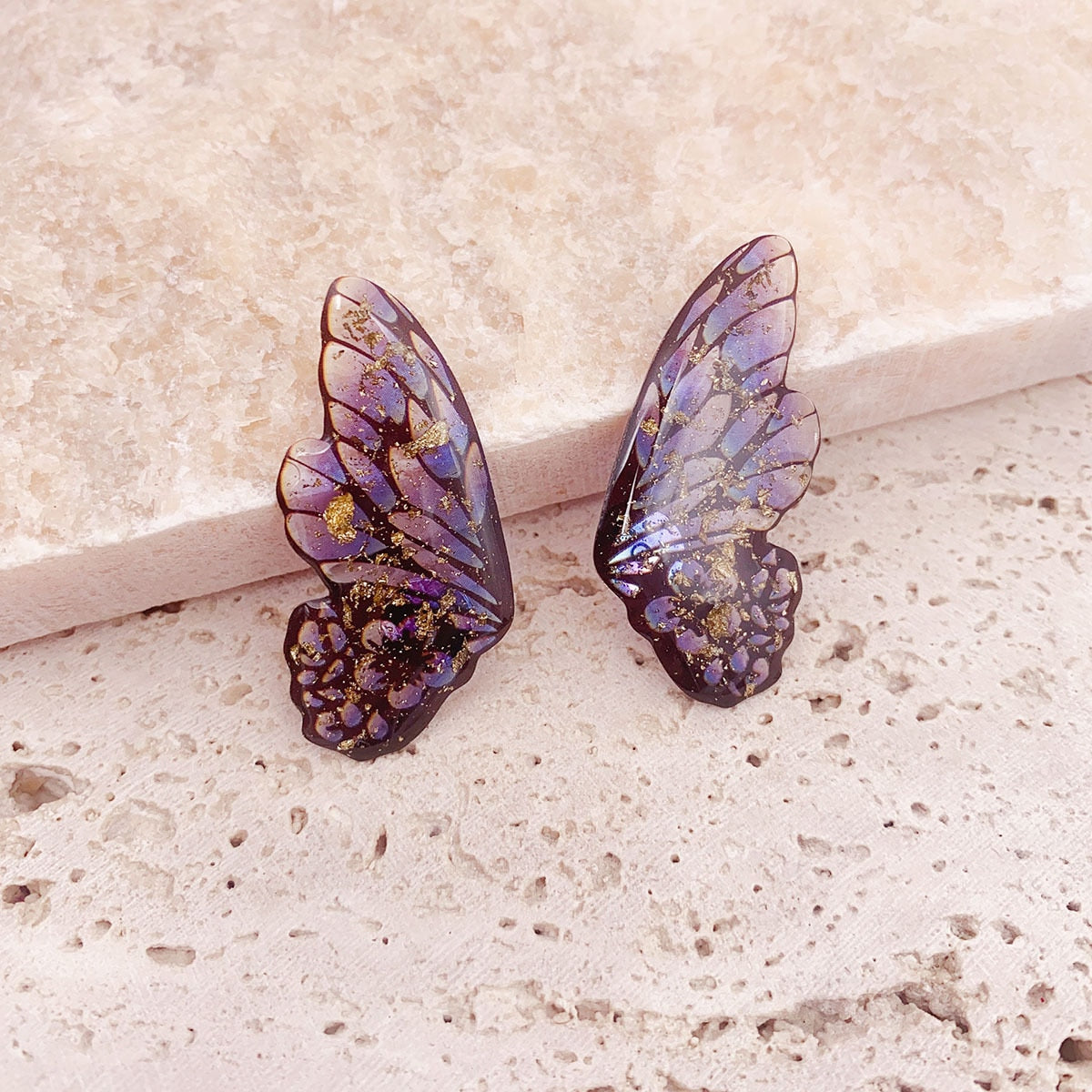Fantastical Resin Butterfly Wings Earrings
