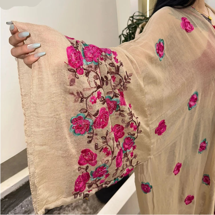 Rose's Embroidered Bohemian Cover Up Kimono