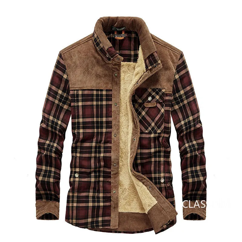 Woodsman Plaid Shirts Lightweight Fleece Jackets
