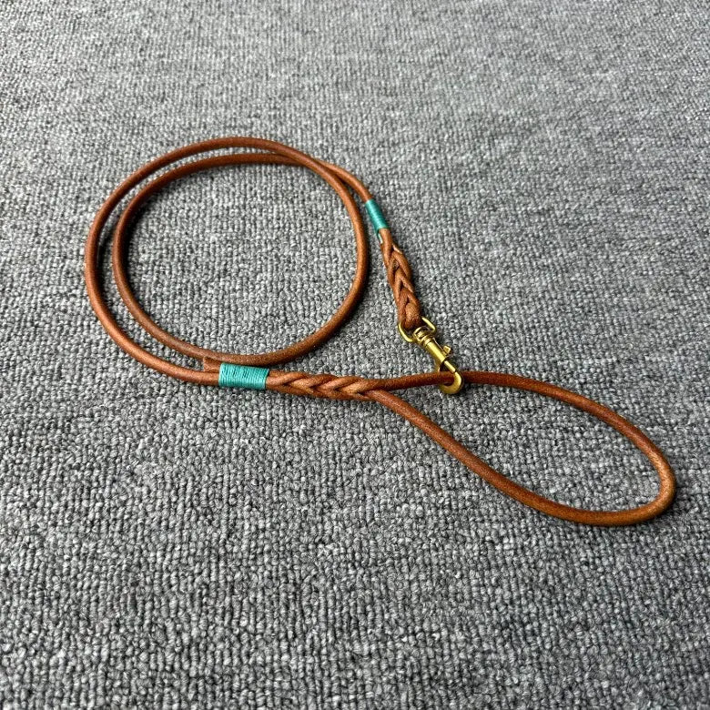 Handmade Genuine Leather Small Dog Leash Pet Accessories
