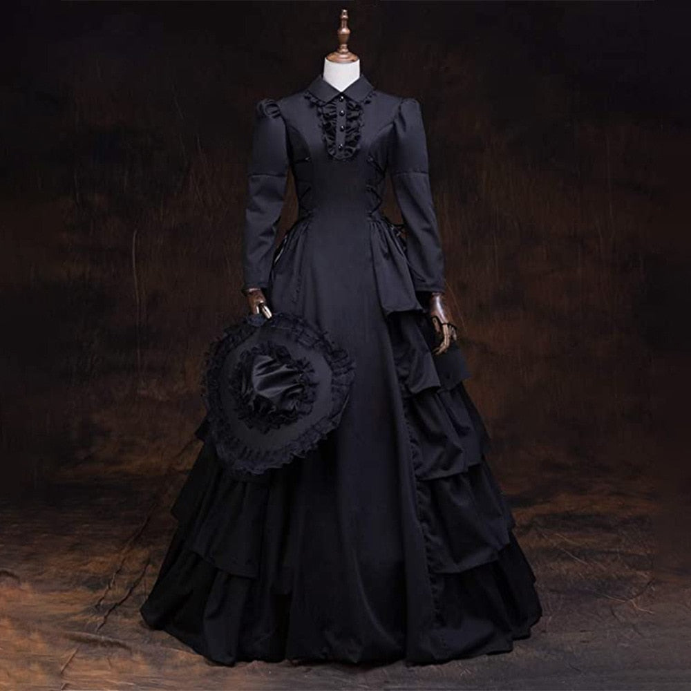 Black Widow Victorian Dress Costume