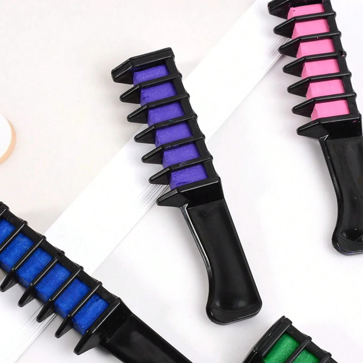 Sets of 6 Hair Chalk Combs Temporary Hair Colour Washable Hair Dye