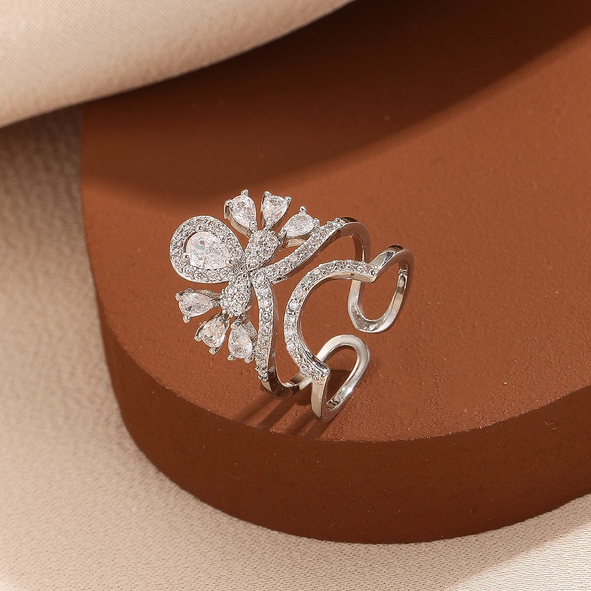 Zircon Nail Jewellery Wearable Art Finger Tip Rings