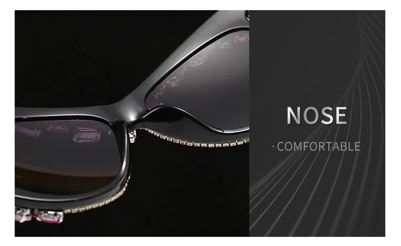 Katy's Crystal Rhinestone Cat Eye Sunglasses Funglasses UV400