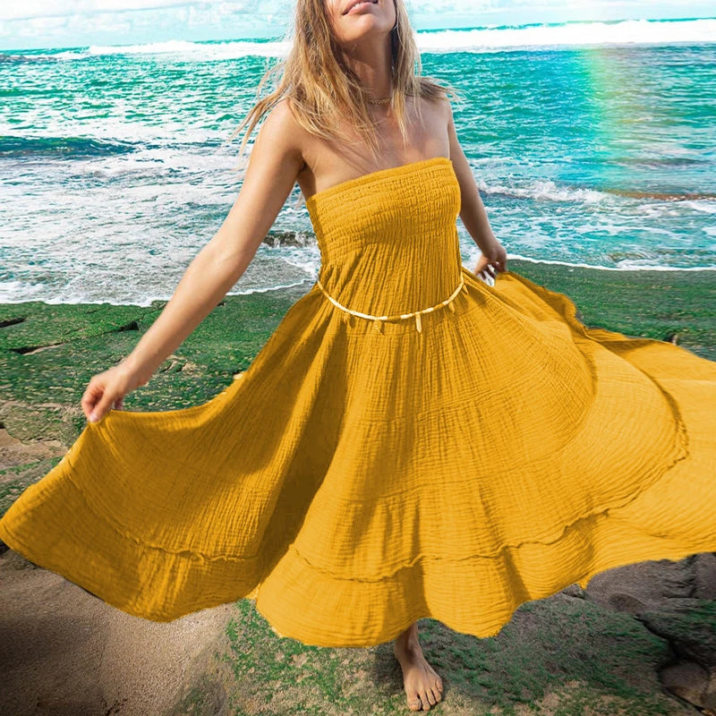 Flower's Cotton Maxi Skirt