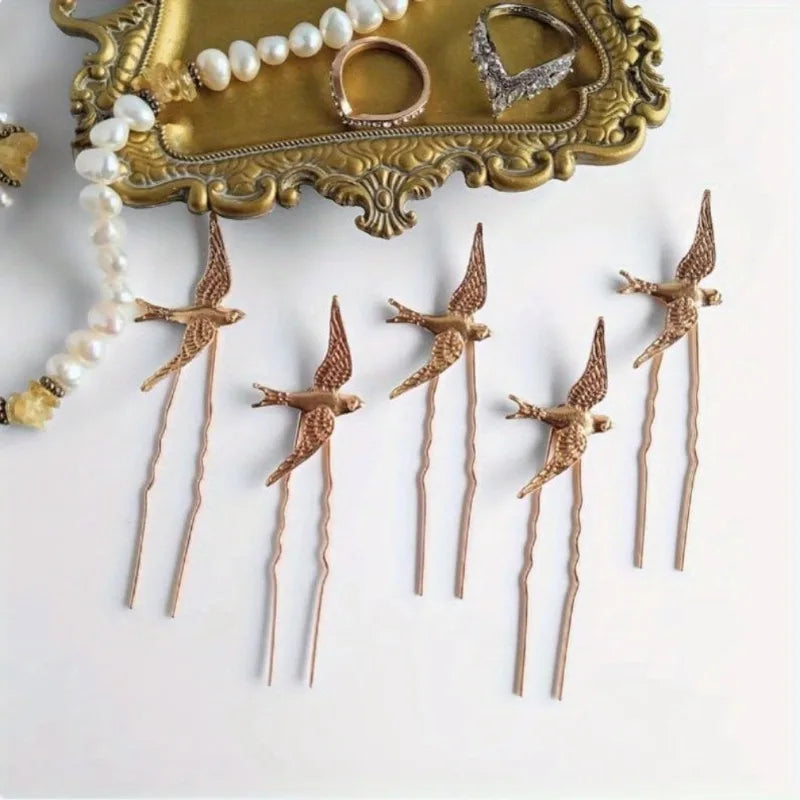 Bird Hair Pins Metal Hair Clip