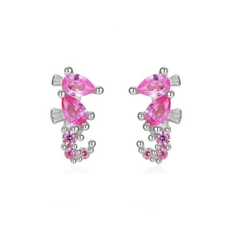 Colourful Zircon Gold Stud Earrings Mix'n'Match
