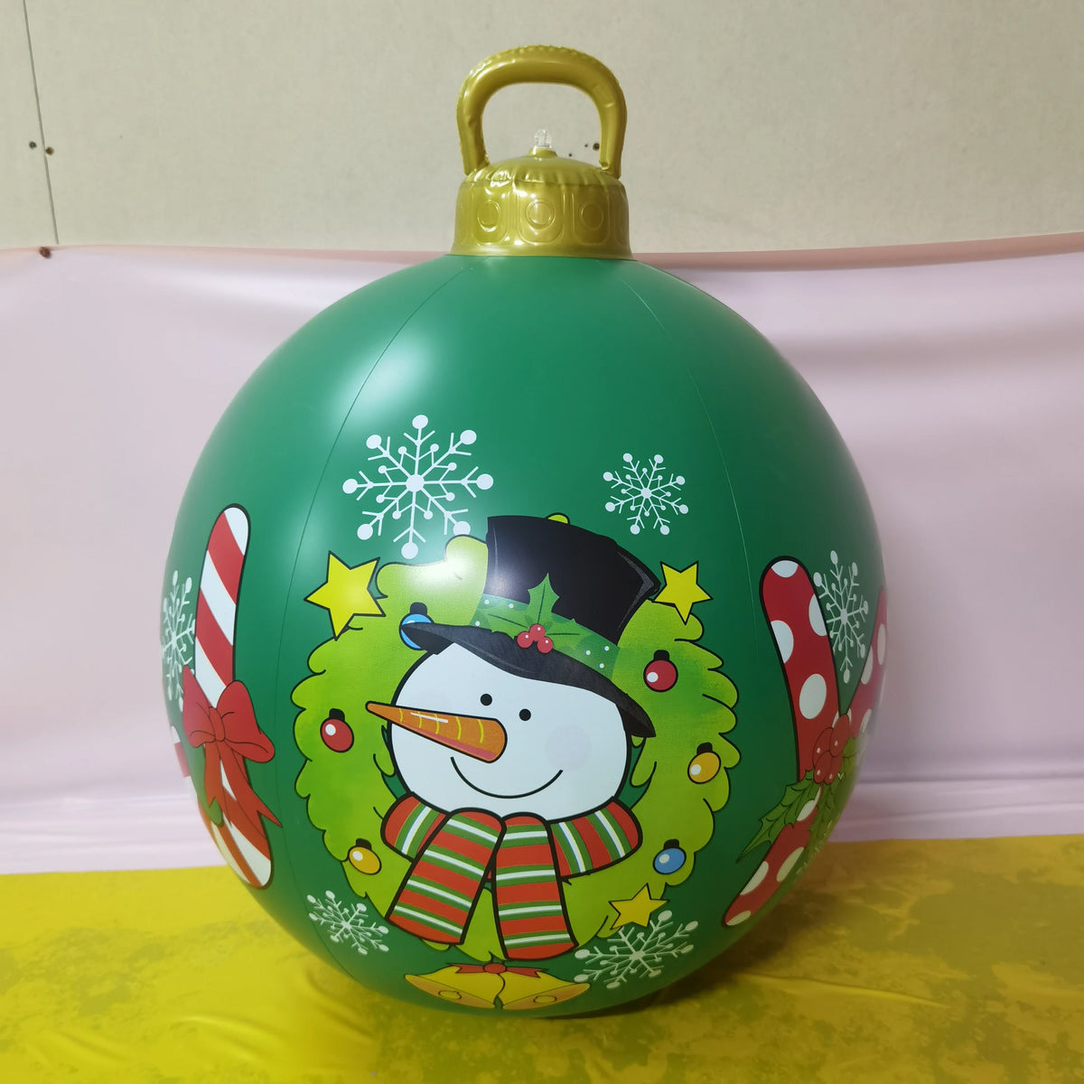 60cm Outdoor Christmas Inflatable Baubles PVC Giant Xmas Balls Decorations Toy Ball