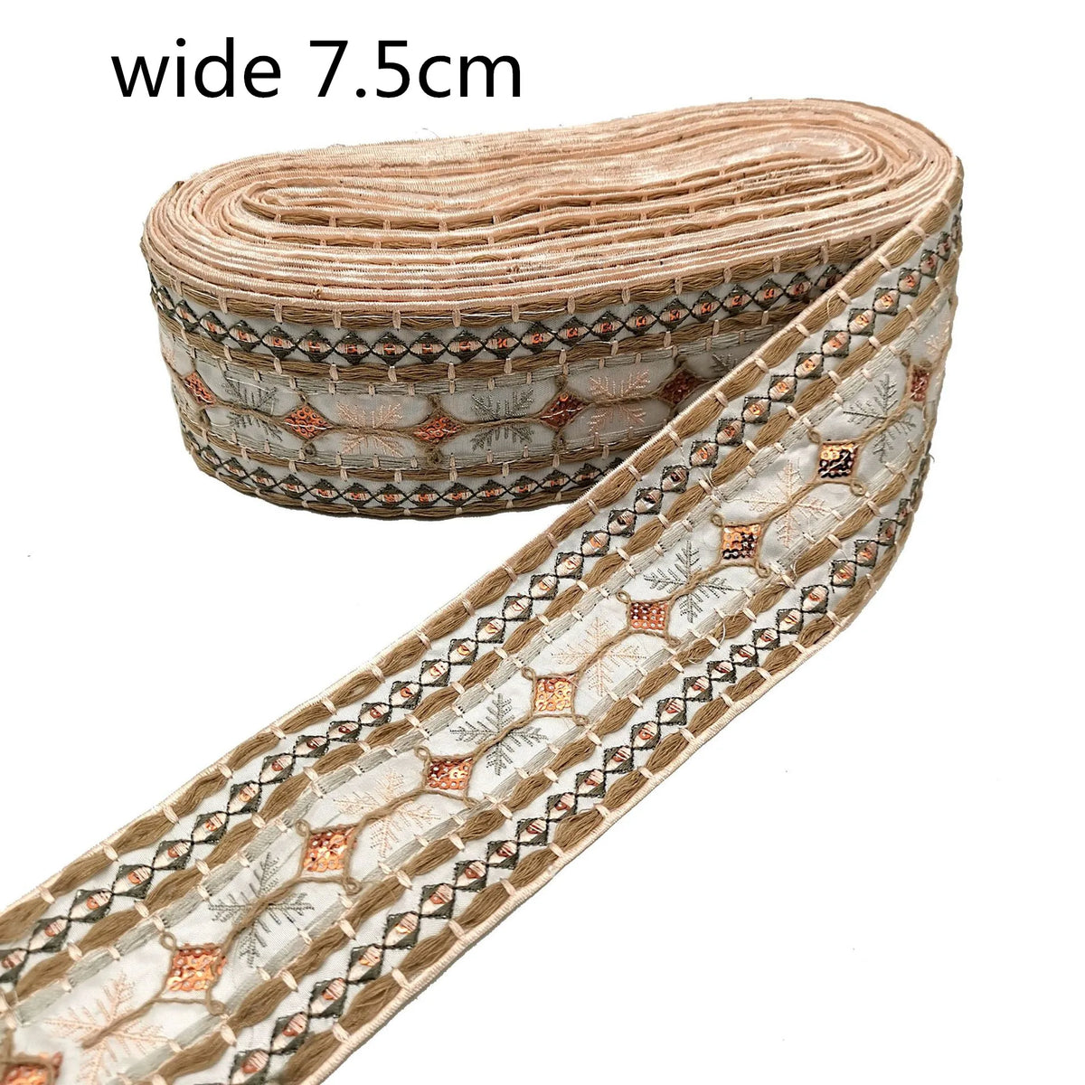 1 Yards Embroidered Rose Lace Trim Jacquard Ribbon DIY Craft Making Sewing Supplies