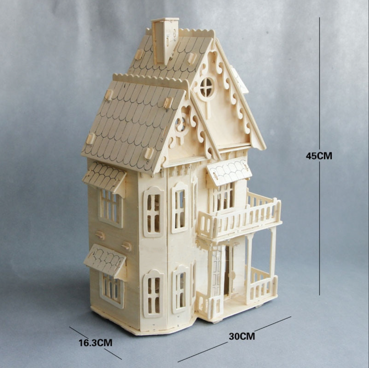 Mayor Woody's Wooden Dollhouse Furniture Set DIY Model Kit