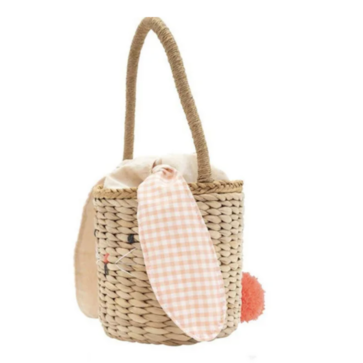 Easter Bunny Straw Basket Easter Egg Hunt
