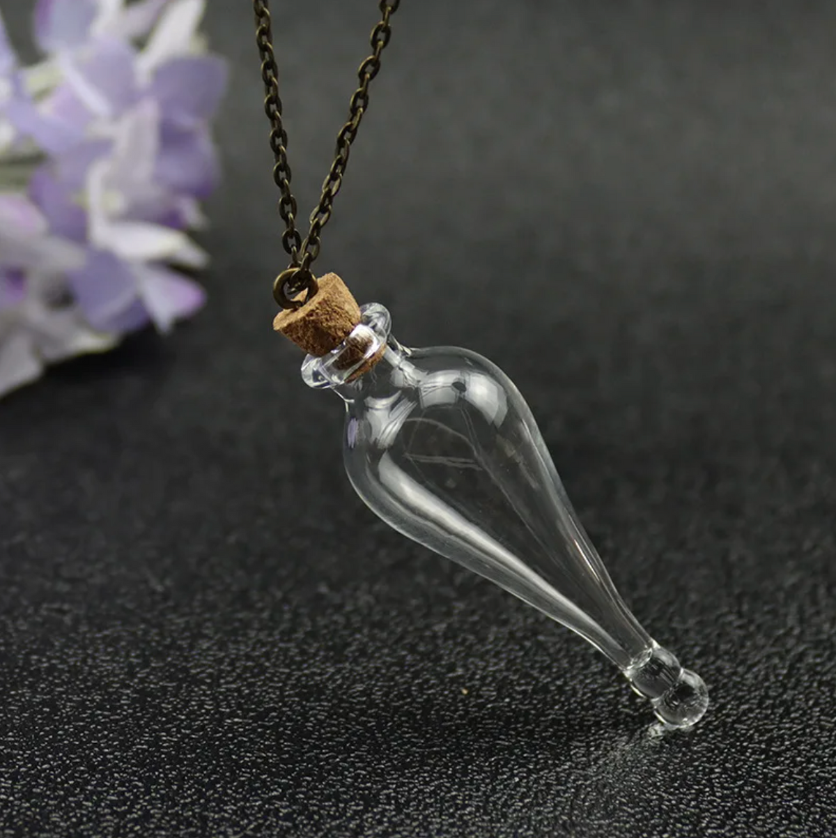Magic Glass Wishing Potion Bottle Amulet Necklace
