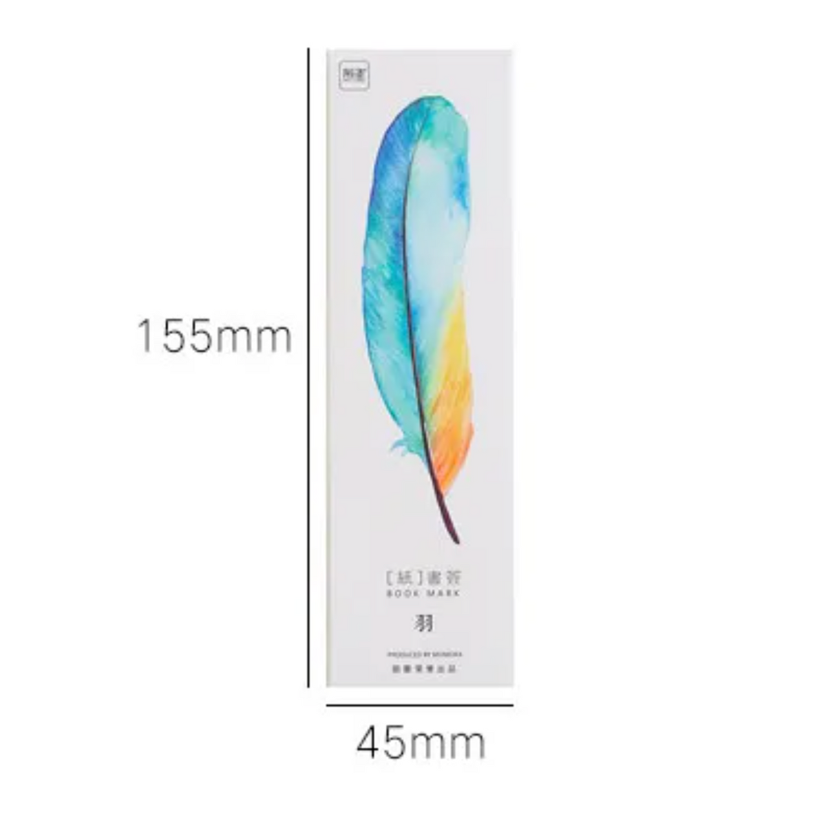 30 pcs/box Paper Feather Bookmarks