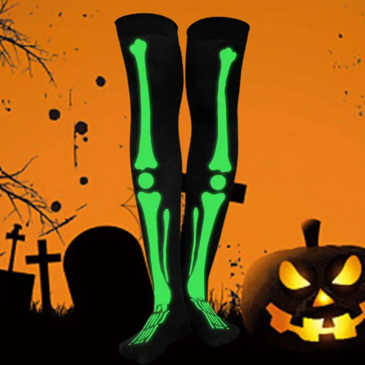 Glow in the Dark Skeleton Gloves and Socks