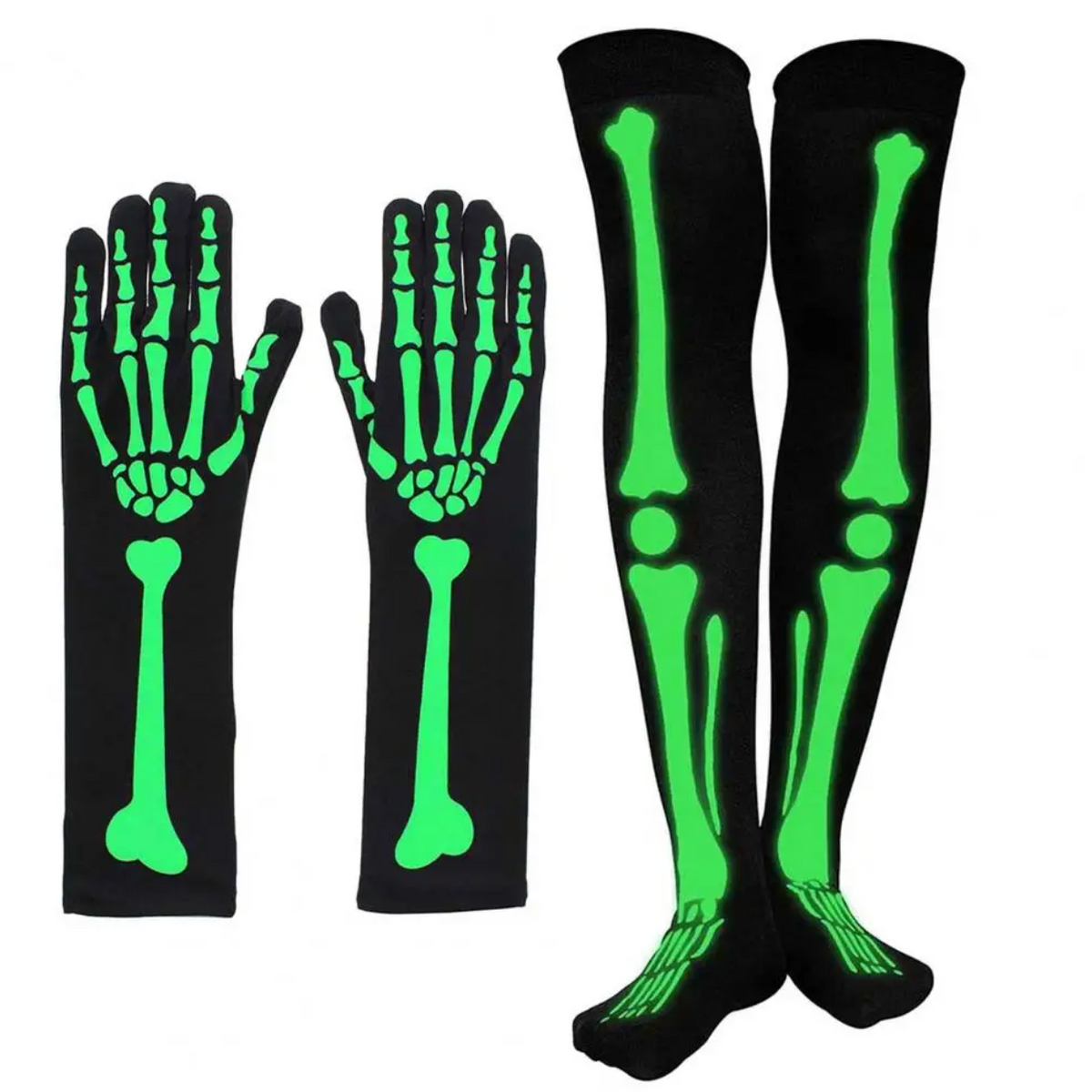 Glow in the Dark Skeleton Gloves and Socks