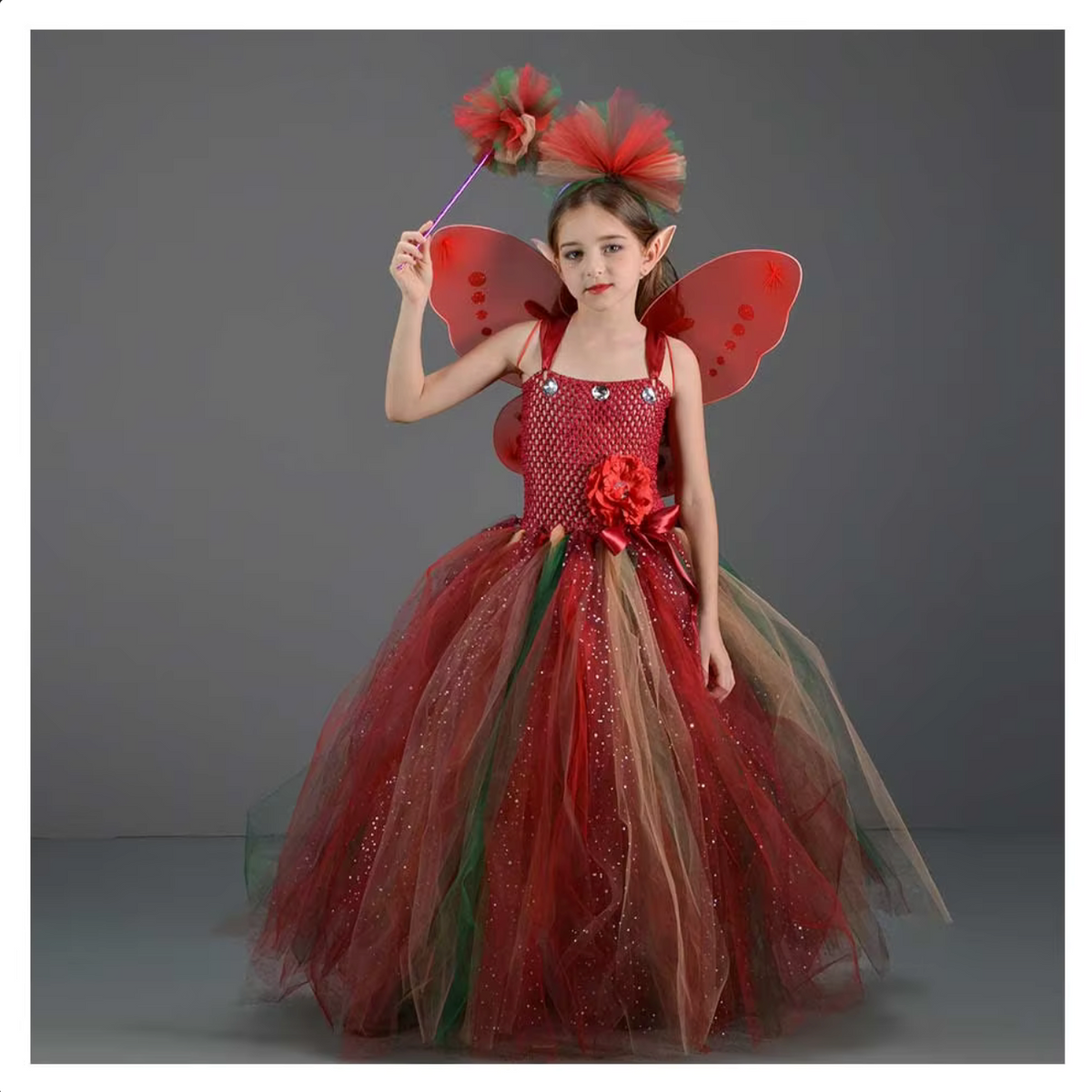 Forest Fairy Cosplay Girls Dress Ears Headwear Halloween Costume