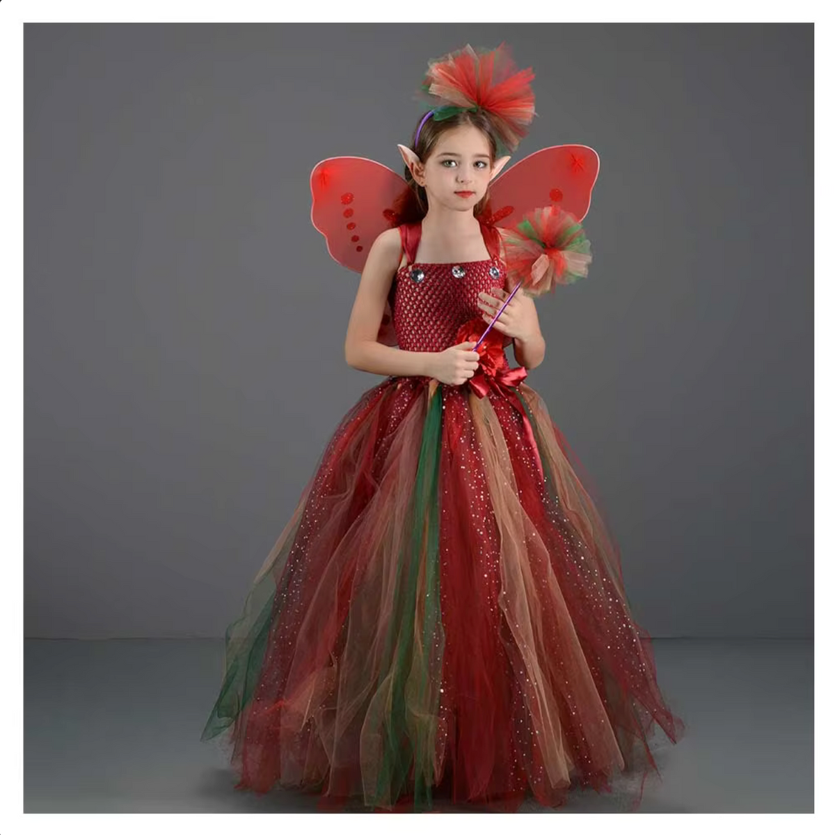 Forest Fairy Cosplay Girls Dress Ears Headwear Halloween Costume