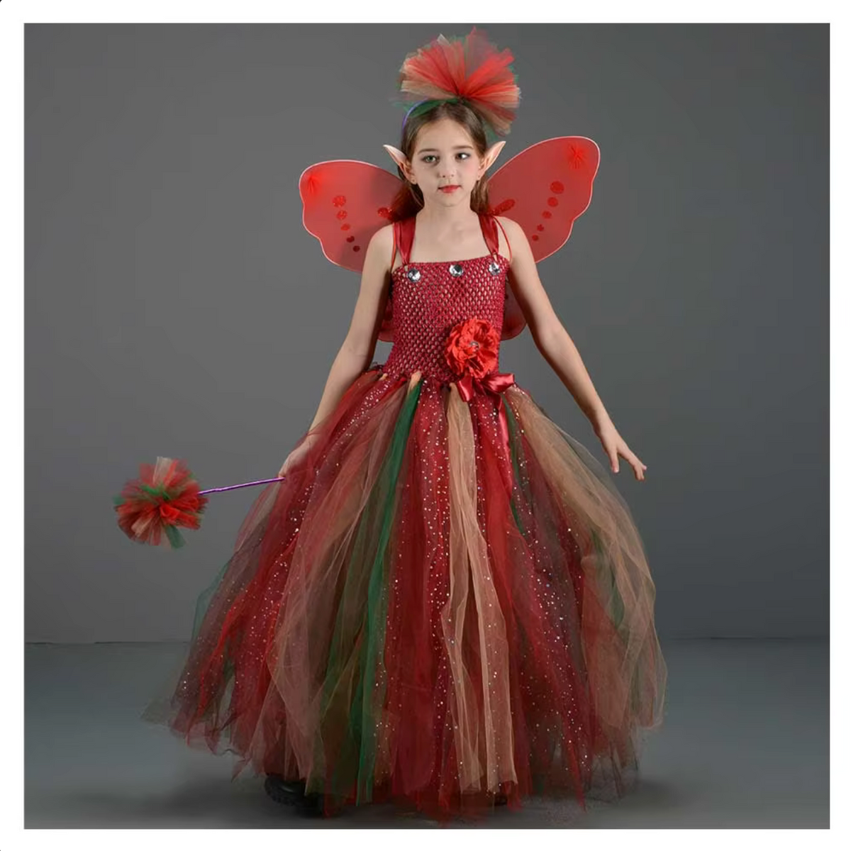 Forest Fairy Cosplay Girls Dress Ears Headwear Halloween Costume