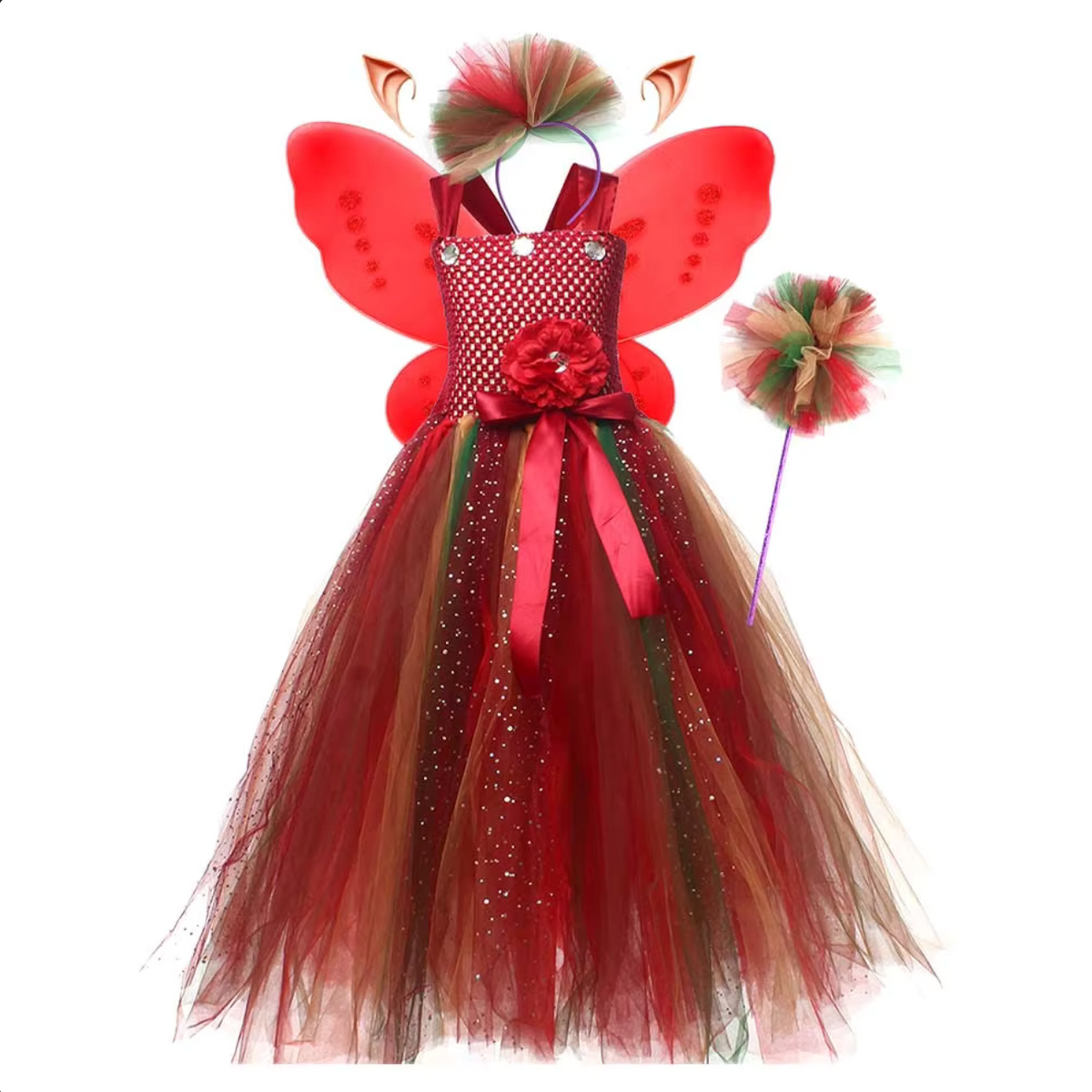 Forest Fairy Cosplay Girls Dress Ears Headwear Halloween Costume