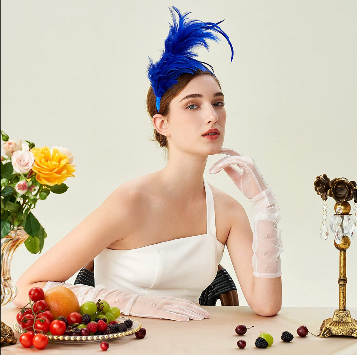 1920s Feather Fascinator Tea Party Headband