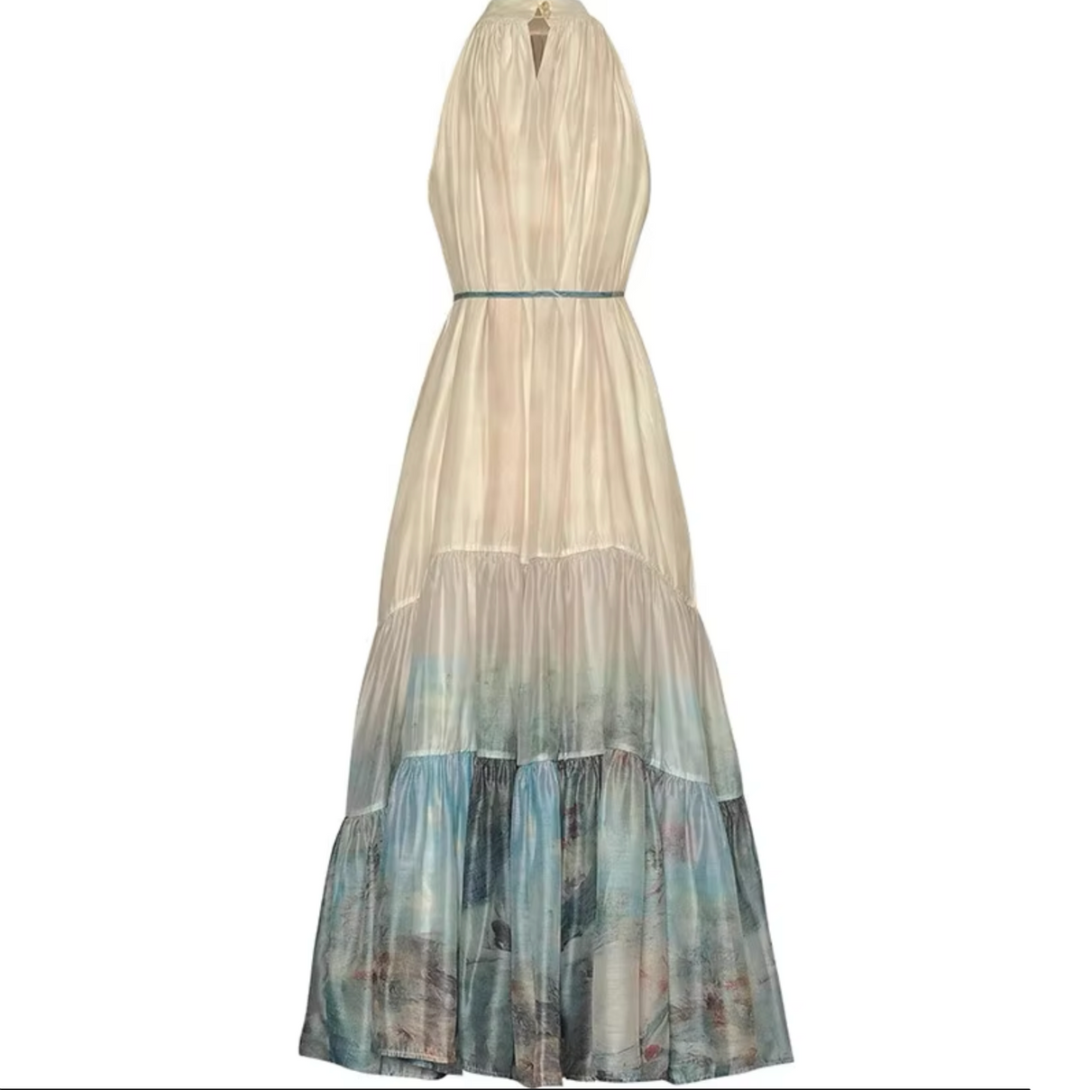 Inky Floral Halter Dress