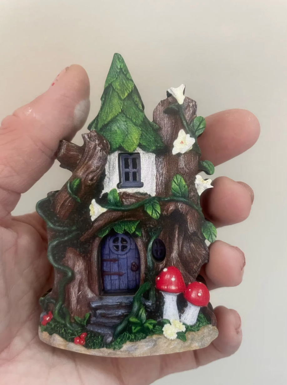 Miniature Fairy Elf Door Wooden 2D Printed Decor