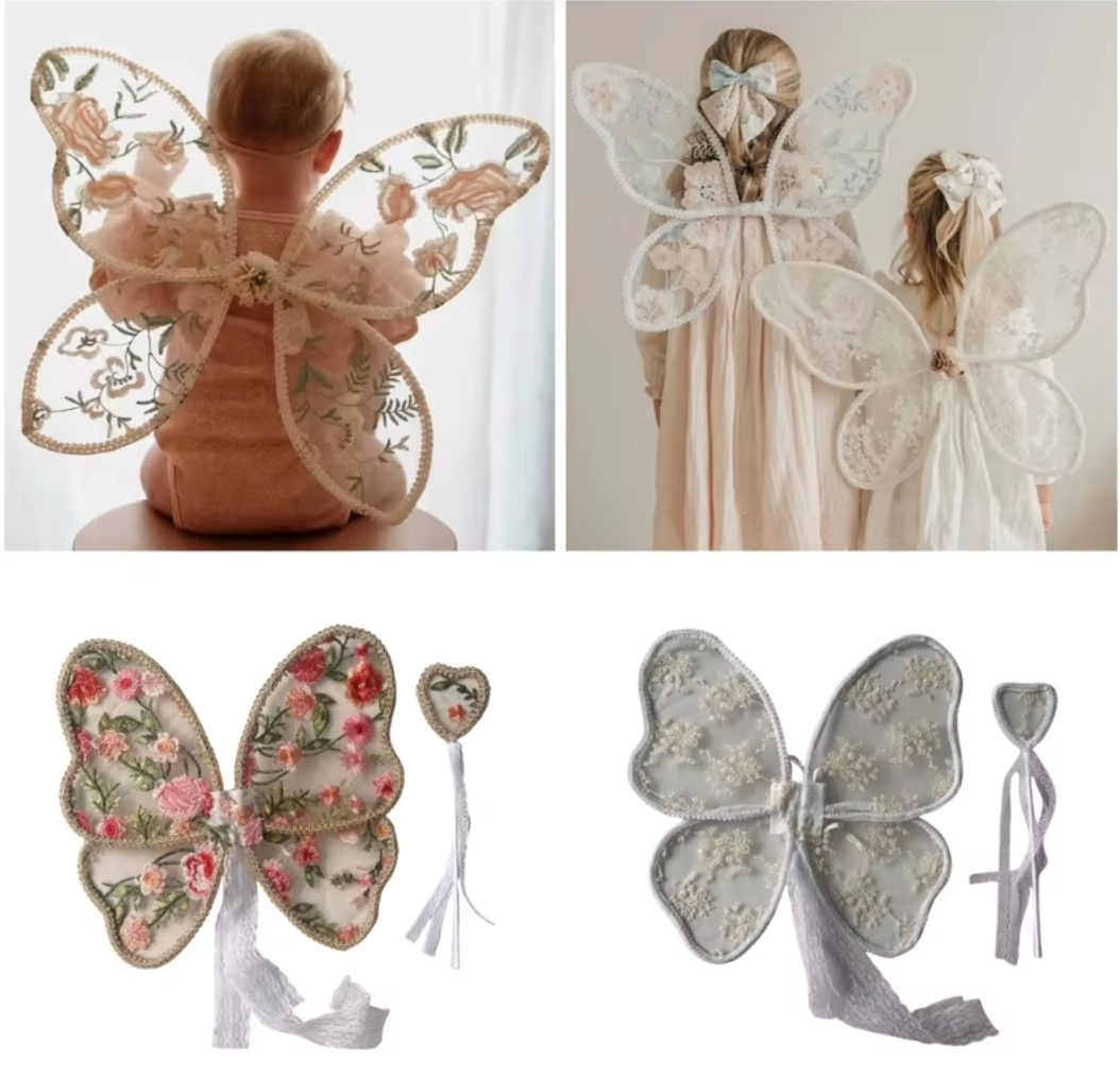 Embroidered Fairy Wings Fairy Wand Photo Props Costume Accessories