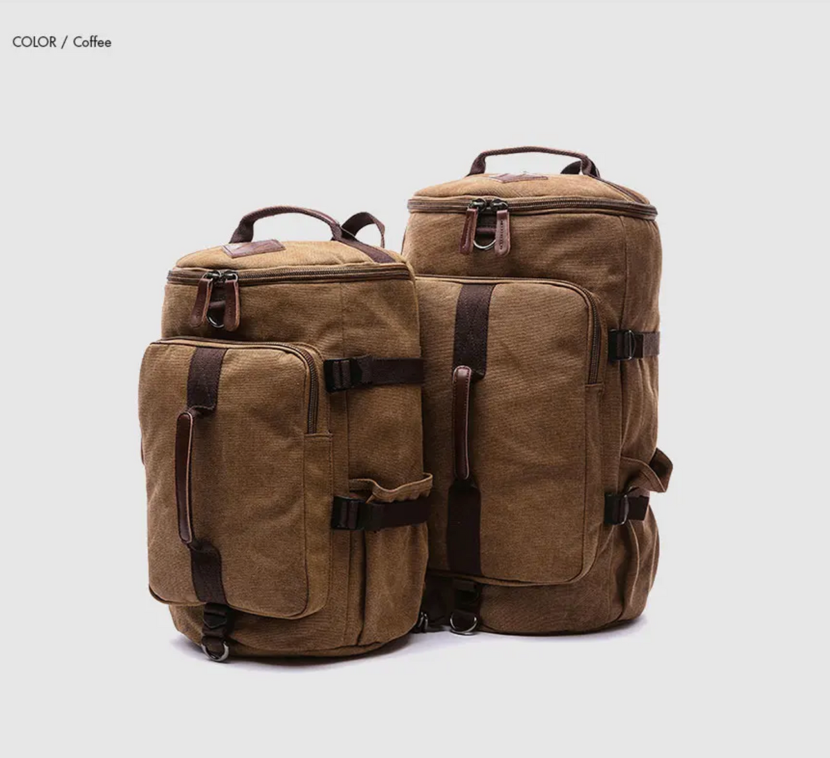 Woodsman Canvas Duffle Bags Travel Weekender Large Capacity Outdoor Backpack Luggage