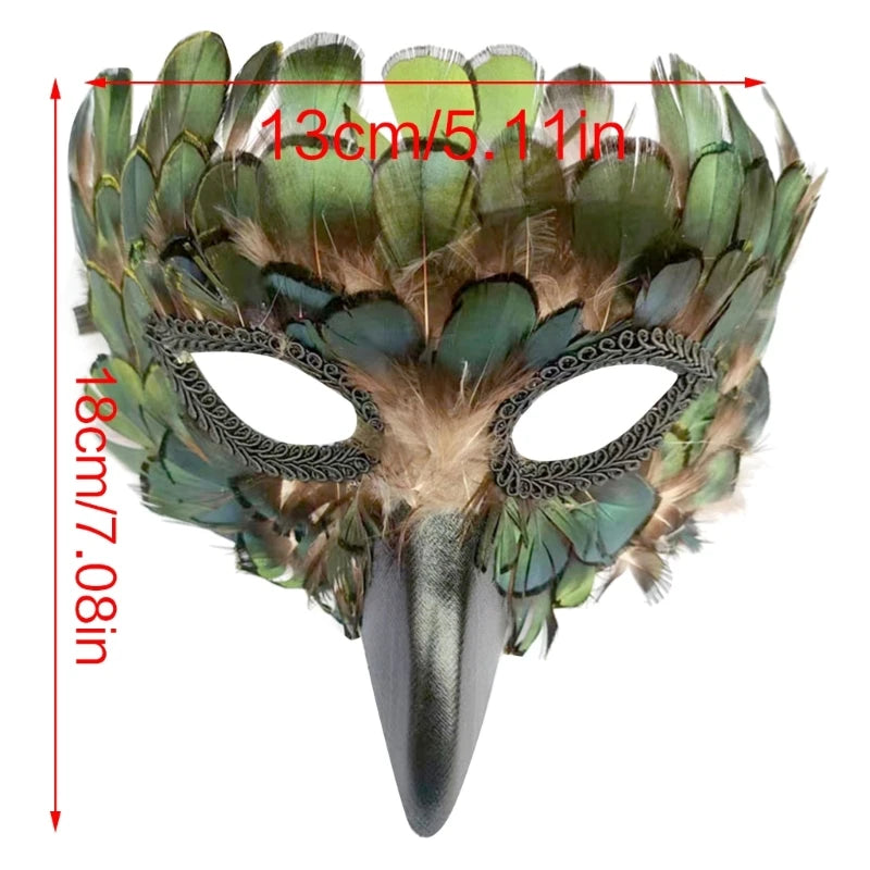 Peacock Mask Masquerade Half Face Mask Carnivale Costume Mask