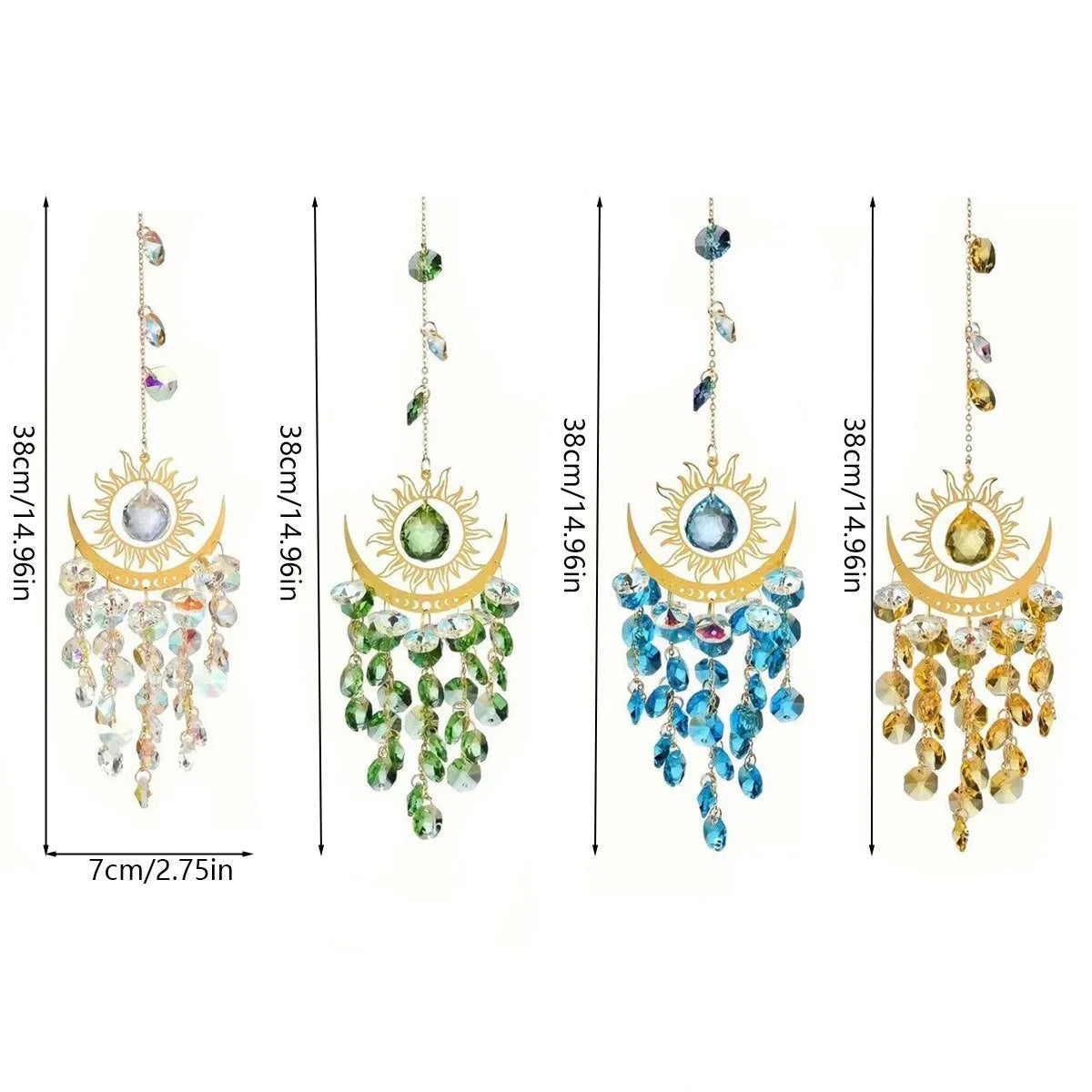 Flaming Sun Crystal Sun Catcher Hanging Decor