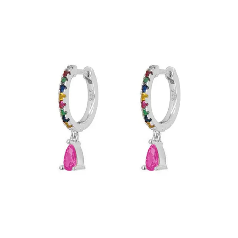 Colourful Zircon Gold Stud Earrings Mix'n'Match