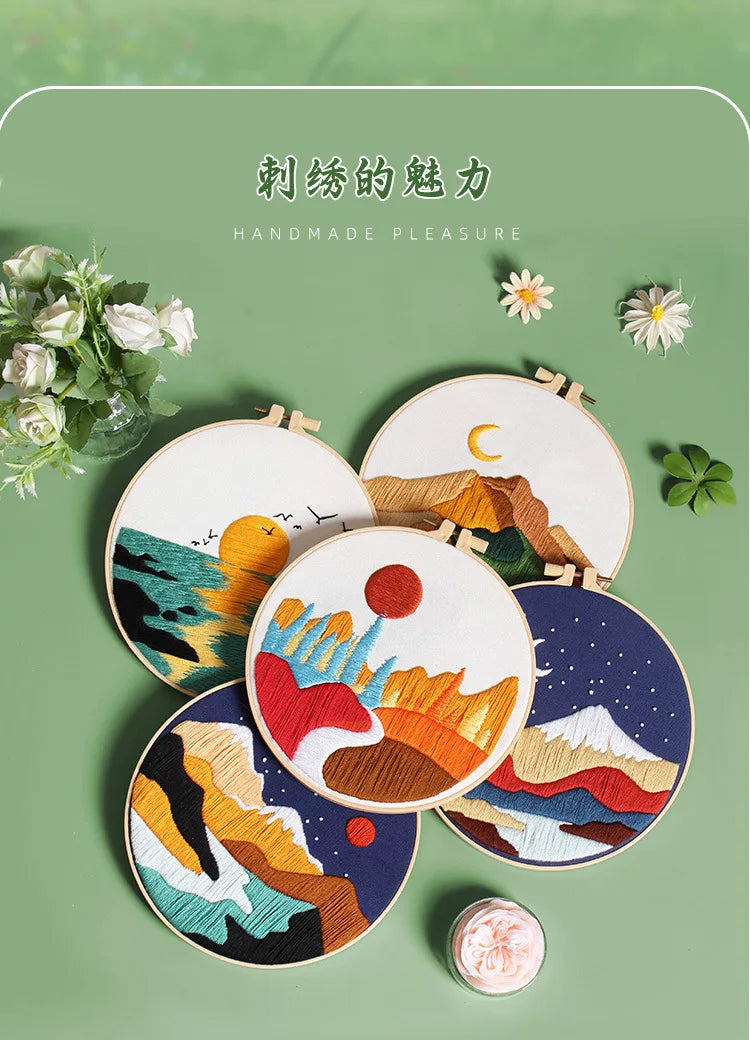 Scenery Embroidery DIY Set for Beginners