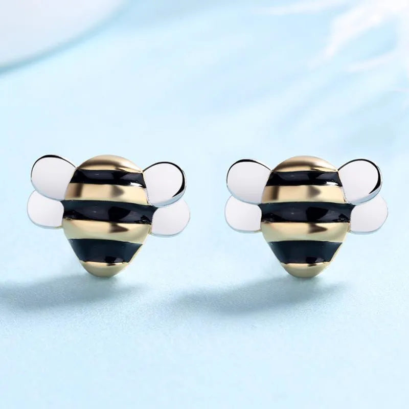 Handmade Bitty Bees Jewellery 925 Sterling Silver Necklace Earrings