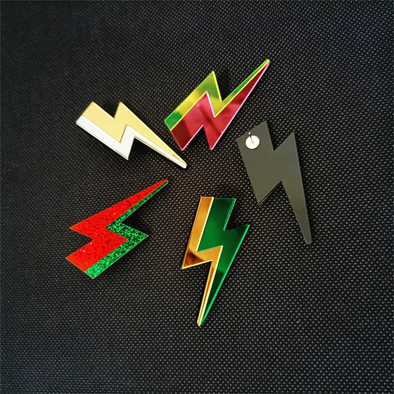 Glitter Lightning Flash Acrylic Stud Earrings