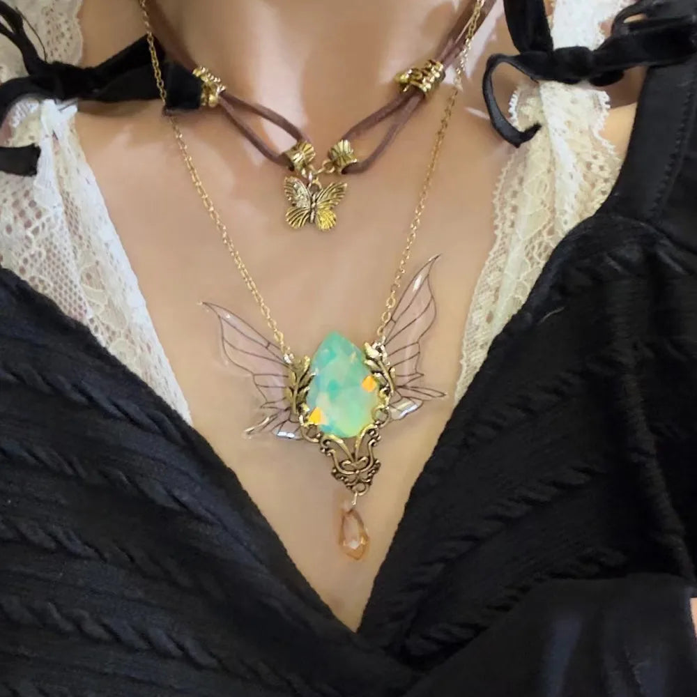 Elven Amulet Butterfly Choker Necklace