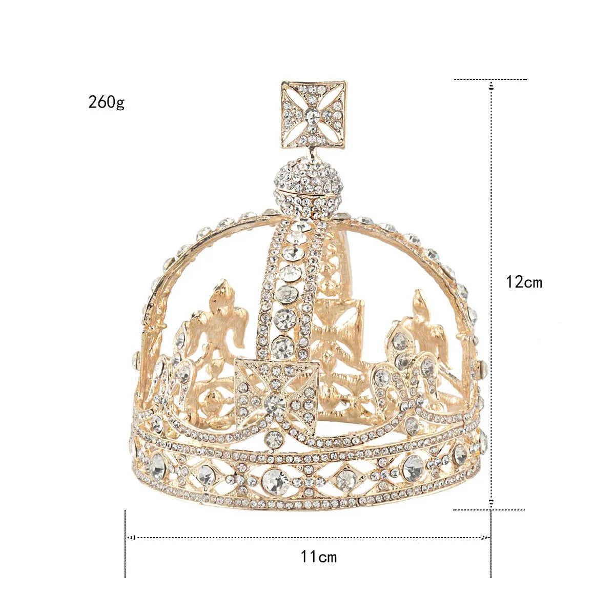 Baroque Royal Full Round Catholic Crown