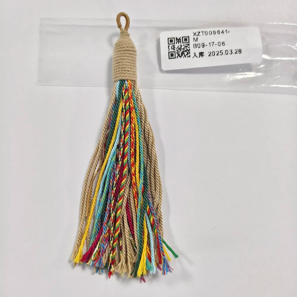 11cm Hand Twisted Cotton Thread Tibetan Style Tassel DIY Bookmark Crafts Jewellery Making Accessories Pendant DIY Car Decoration
