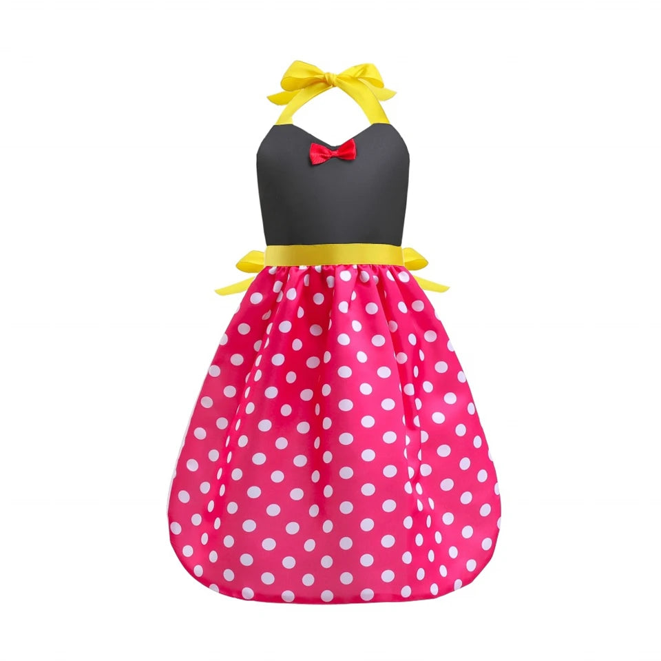 Mother Daughter Matching Clothing Apron Dresses Women Girls Halloween Cosplay Children Princess Coveralls