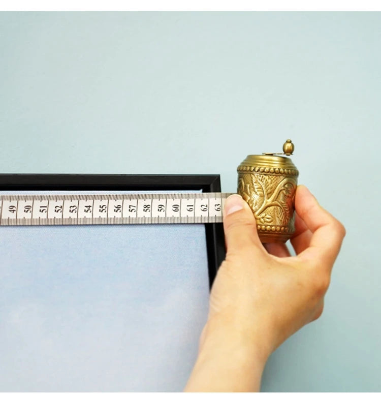 150cm Brass Floral Relief Hand-Cranked Tape Measure